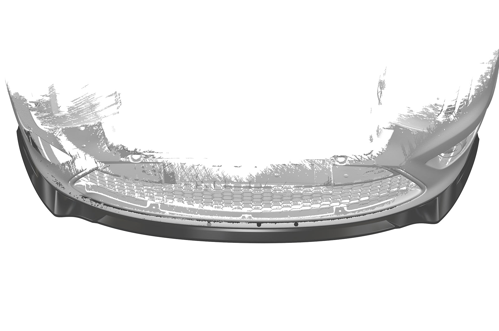 CSR Frontspoiler | Cup-Spoilerlippe mit ABE für Ford Focus MK2 ST CSL509-L Unlackiert roh (Lackierung erforderlich)