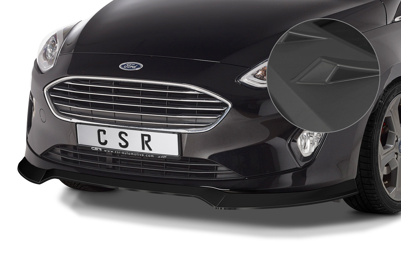 CSR Frontspoiler | Cup-Spoilerlippe mit ABE für Ford Fiesta MK8 CSL510-L Unlackiert roh (Lackierung erforderlich)