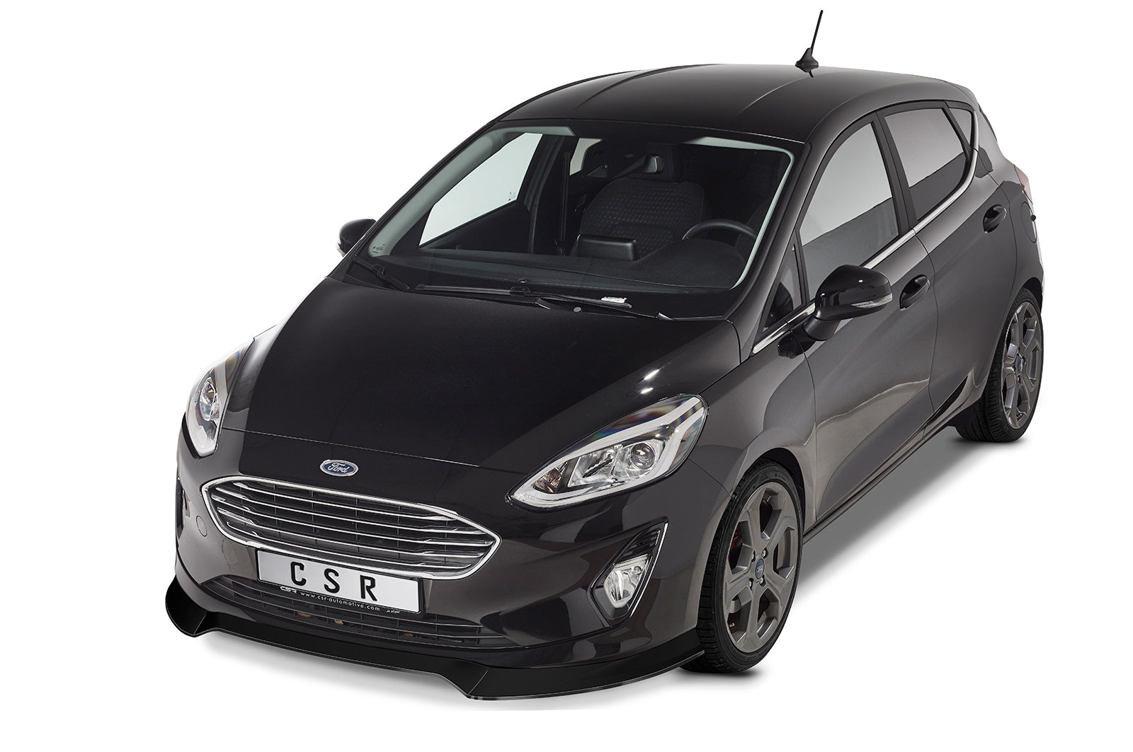 CSR Frontspoiler | Cup-Spoilerlippe mit ABE für Ford Fiesta MK8 CSL510-C Carbon Look Hochglanz (keine Lackierung erforderlich)