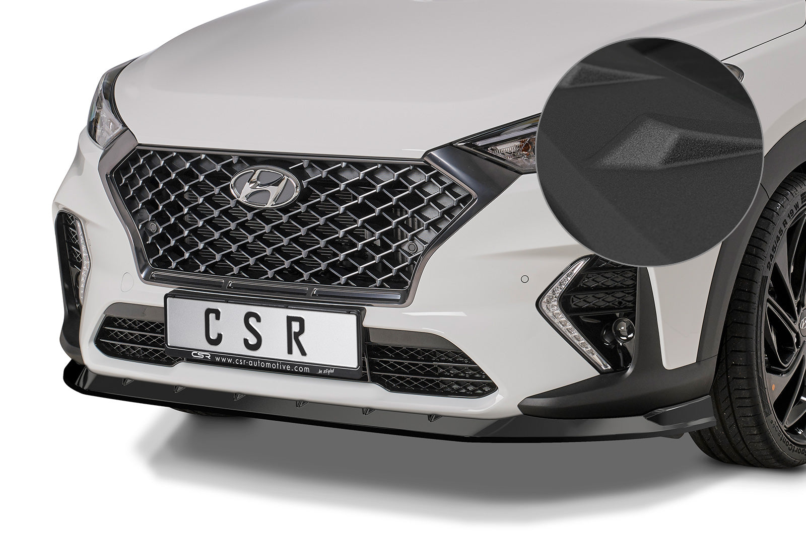 CSR Frontspoiler | Cup-Spoilerlippe mit ABE für Hyundai Tucson (TLE) N-Line CSL511-S Strukturiert schwarz matt (keine Lackierung erforderlich)