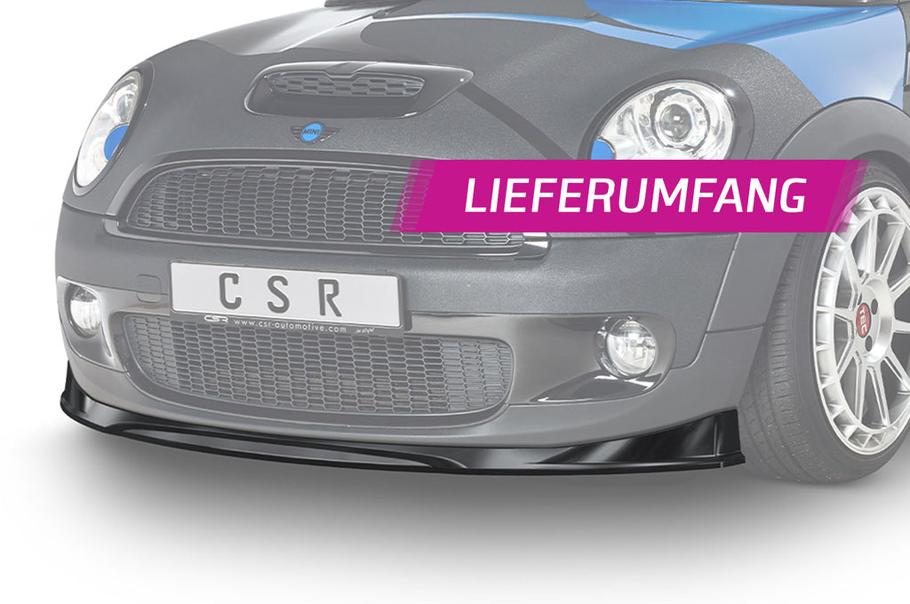 CSR Frontspoiler | Cup-Spoilerlippe mit ABE für Mini Cooper S  R56 CSL512-L Unlackiert roh (Lackierung erforderlich)