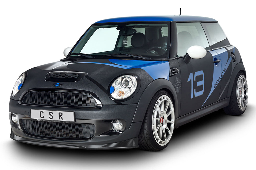 CSR Frontspoiler | Cup-Spoilerlippe mit ABE für Mini Cooper S  R56 CSL512-C Carbon Look Hochglanz (keine Lackierung erforderlich)
