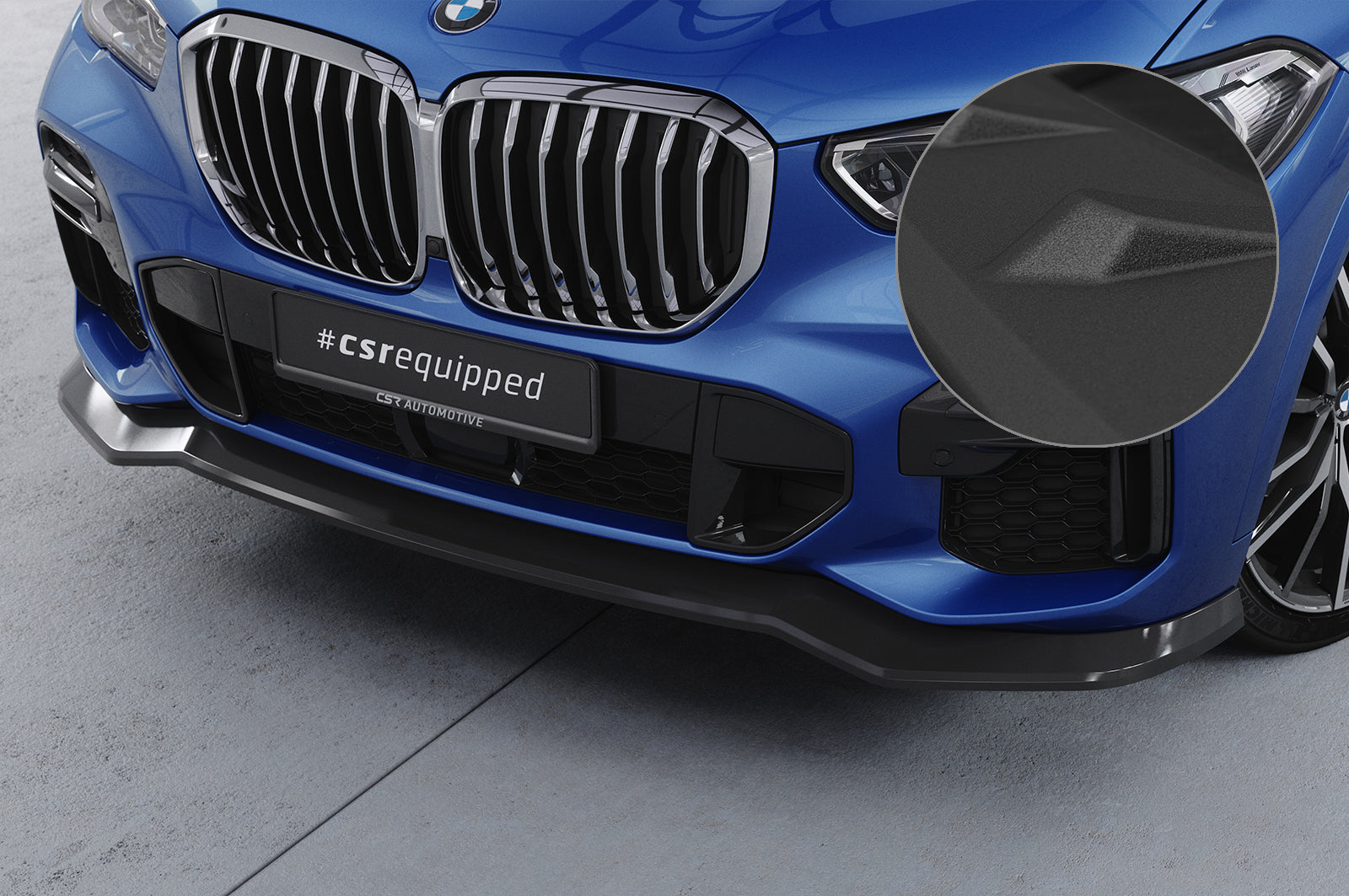 CSR Frontspoiler | Cup-Spoilerlippe mit ABE für BMW X5 (G05) M-Paket CSL513-S Strukturiert schwarz matt (keine Lackierung erforderlich)