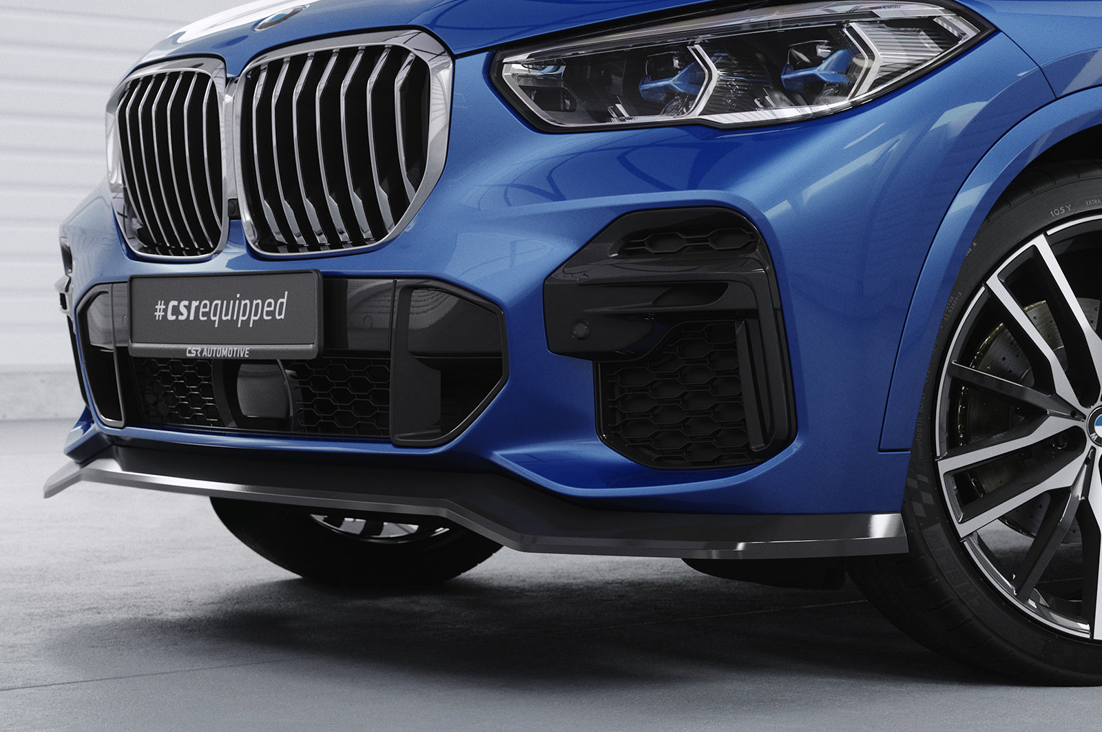 CSR Frontspoiler | Cup-Spoilerlippe mit ABE für BMW X5 (G05) M-Paket CSL513-G Glossy schwarz Hochglanz (keine Lackierung erforderlich)