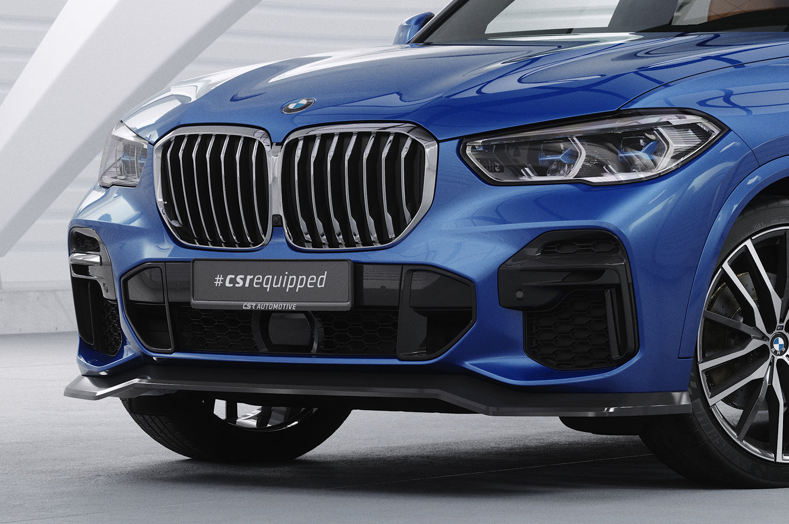 CSR Frontspoiler | Cup-Spoilerlippe mit ABE für BMW X5 (G05) M-Paket CSL513-G Glossy schwarz Hochglanz (keine Lackierung erforderlich)