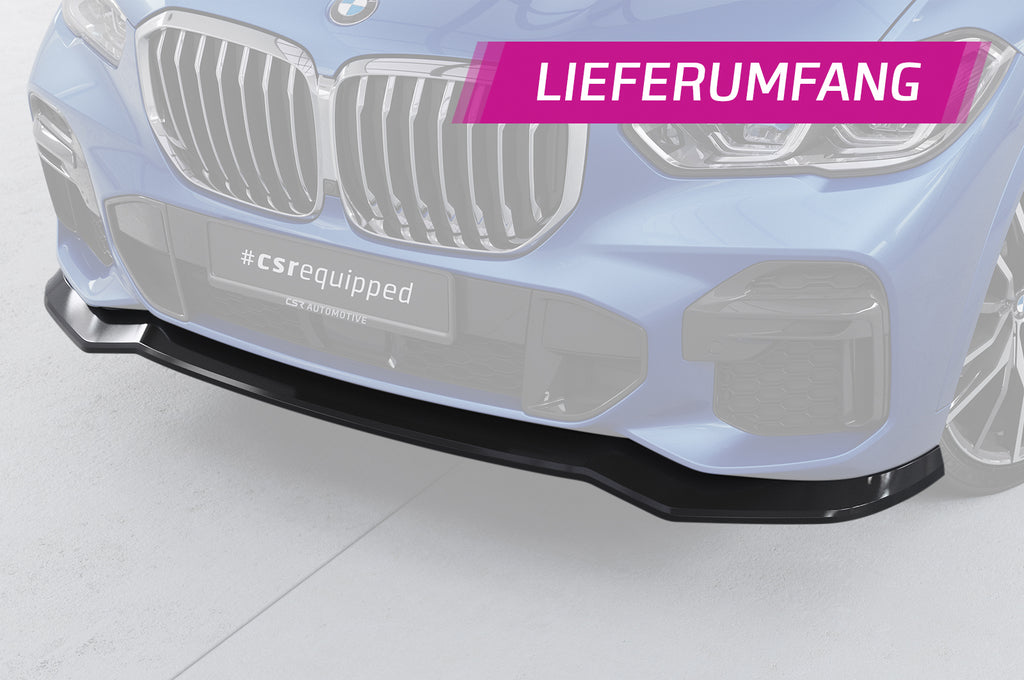CSR Frontspoiler | Cup-Spoilerlippe mit ABE für BMW X5 (G05) M-Paket CSL513-S Strukturiert schwarz matt (keine Lackierung erforderlich)
