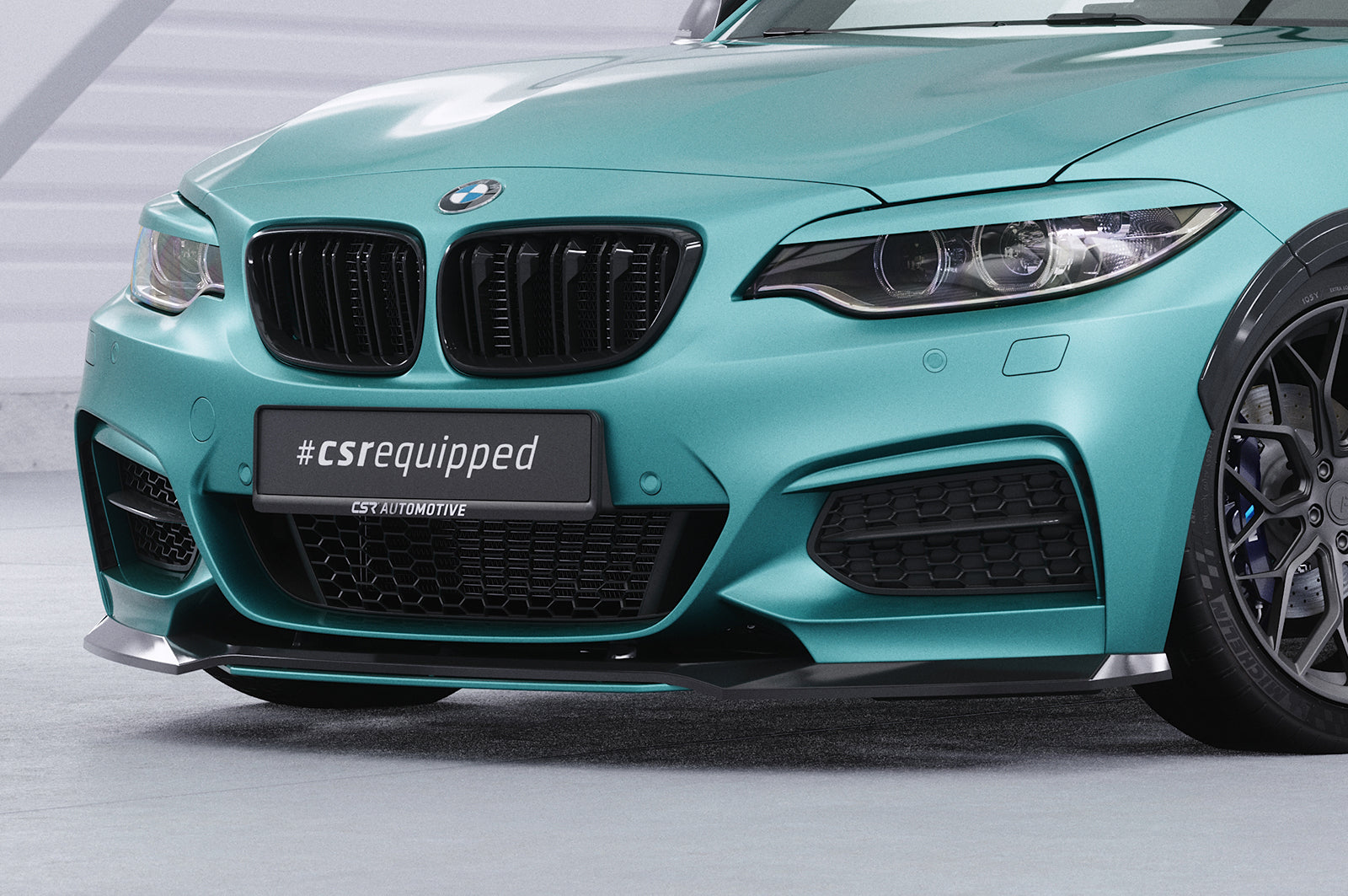 CSR Frontspoiler | Cup-Spoilerlippe mit ABE für BMW 2er (F22/F23) M-Paket CSL514-S Strukturiert schwarz matt (keine Lackierung erforderlich)