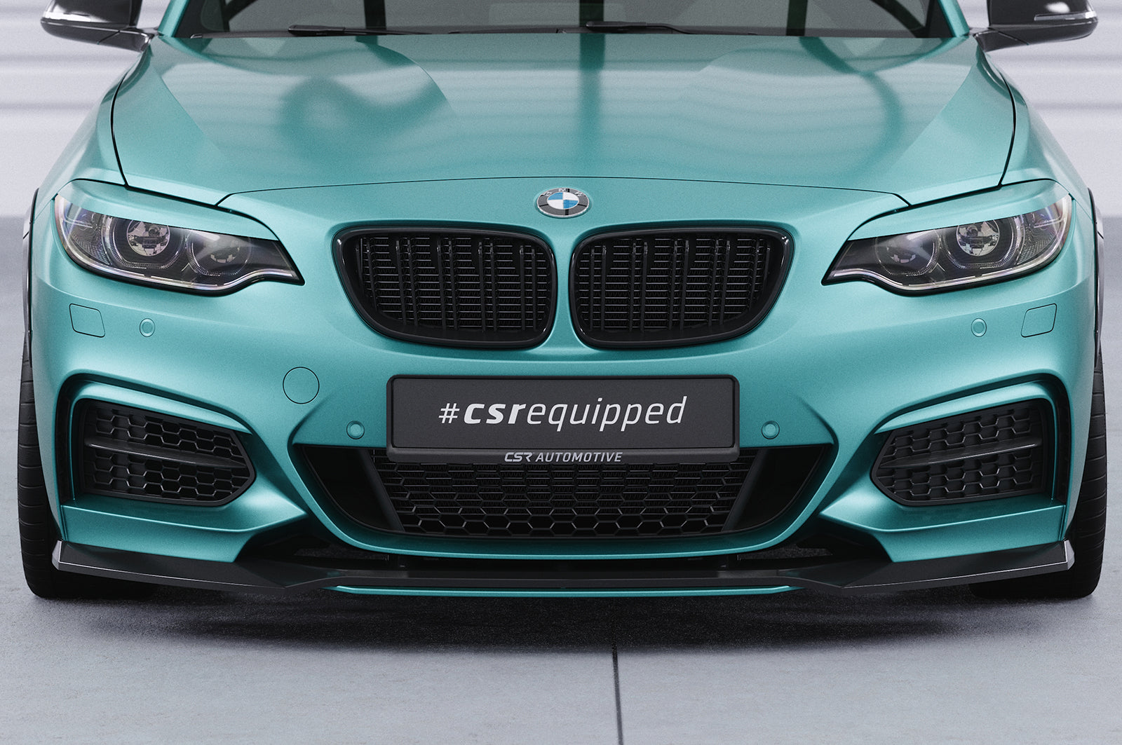 CSR Frontspoiler | Cup-Spoilerlippe mit ABE für BMW 2er (F22/F23) M-Paket CSL514-C Carbon Look Hochglanz (keine Lackierung erforderlich)