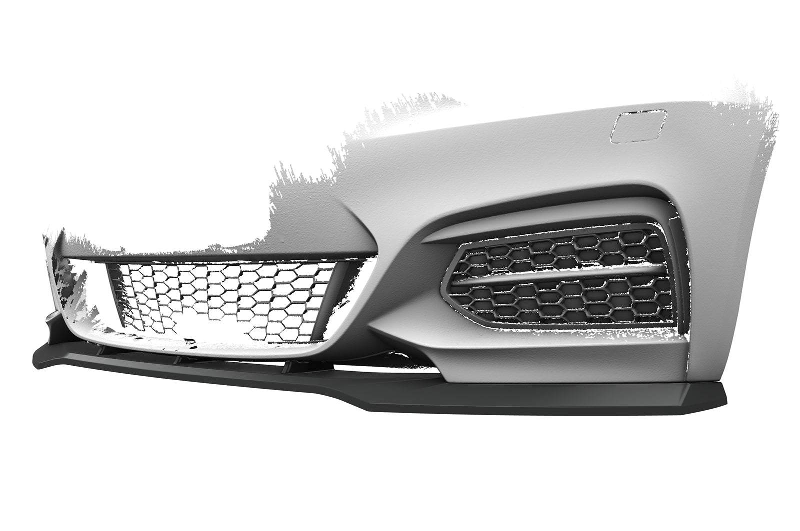 CSR Frontspoiler | Cup-Spoilerlippe mit ABE für BMW 2er (F22/F23) M-Paket CSL514-S Strukturiert schwarz matt (keine Lackierung erforderlich)