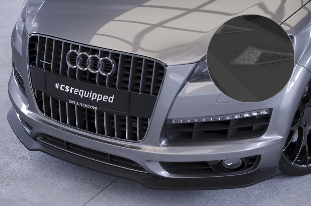CSR Frontspoiler | Cup-Spoilerlippe mit ABE für Audi Q7 (4L) S-Line CSL515-S Strukturiert schwarz matt (keine Lackierung erforderlich)