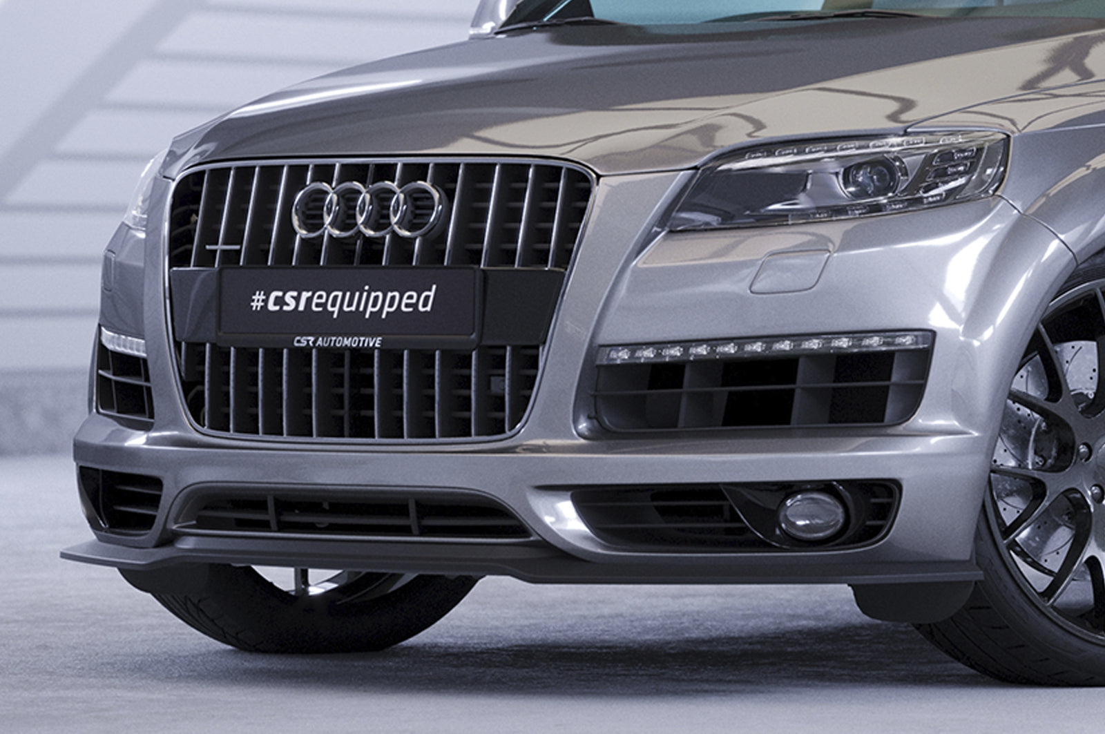CSR Frontspoiler | Cup-Spoilerlippe mit ABE für Audi Q7 (4L) S-Line CSL515-C Carbon Look Hochglanz (keine Lackierung erforderlich)
