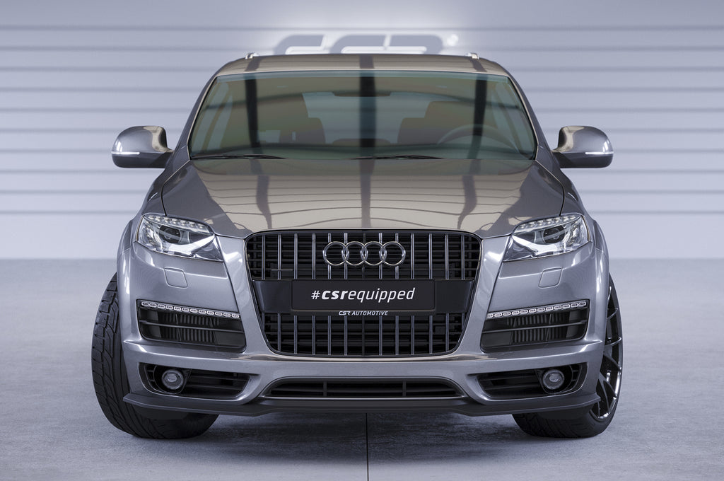 CSR Frontspoiler | Cup-Spoilerlippe mit ABE für Audi Q7 (4L) S-Line CSL515-S Strukturiert schwarz matt (keine Lackierung erforderlich)
