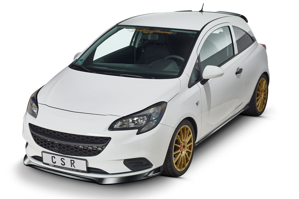 CSR Frontspoiler | Cup-Spoilerlippe mit ABE für Opel Corsa E CSL516-G Glossy schwarz Hochglanz (keine Lackierung erforderlich)