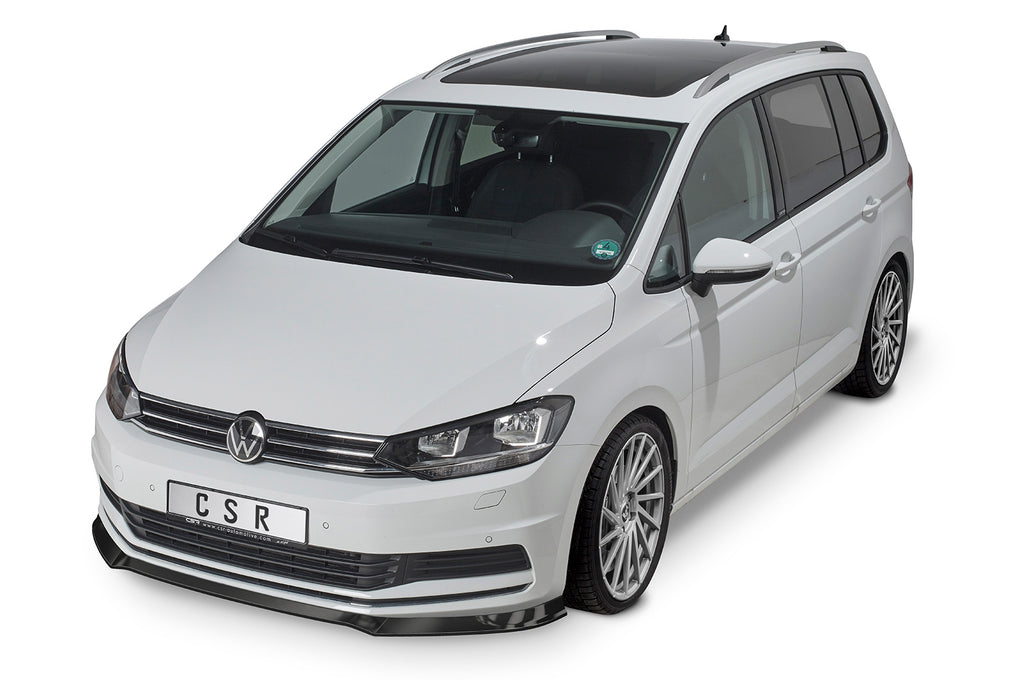 CSR Frontspoiler | Cup-Spoilerlippe mit ABE für VW Touran II (Typ 5T) CSL517-L Unlackiert roh (Lackierung erforderlich)