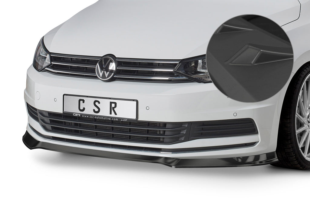 CSR Frontspoiler | Cup-Spoilerlippe mit ABE für VW Touran II (Typ 5T) CSL517-L Unlackiert roh (Lackierung erforderlich)