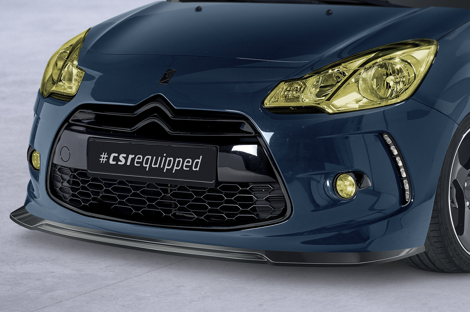 CSR Frontspoiler | Cup-Spoilerlippe mit ABE für Citroen DS3 CSL518-S strukturiert schwarz matt (keine Lackierung erforderlich)