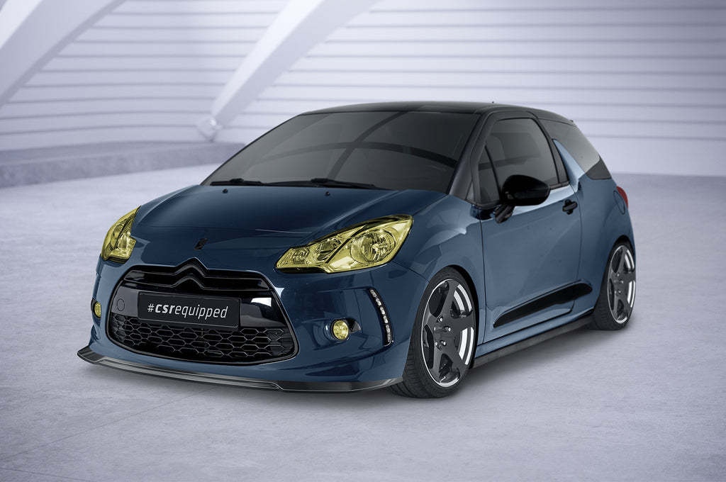 CSR Frontspoiler | Cup-Spoilerlippe mit ABE für Citroen DS3 CSL518-G Glossy schwarz Hochglanz (keine Lackierung erforderlich)