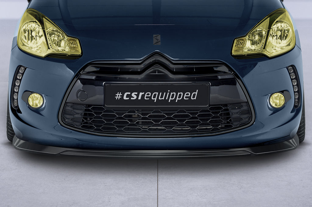 CSR Frontspoiler | Cup-Spoilerlippe mit ABE für Citroen DS3 CSL518-G Glossy schwarz Hochglanz (keine Lackierung erforderlich)