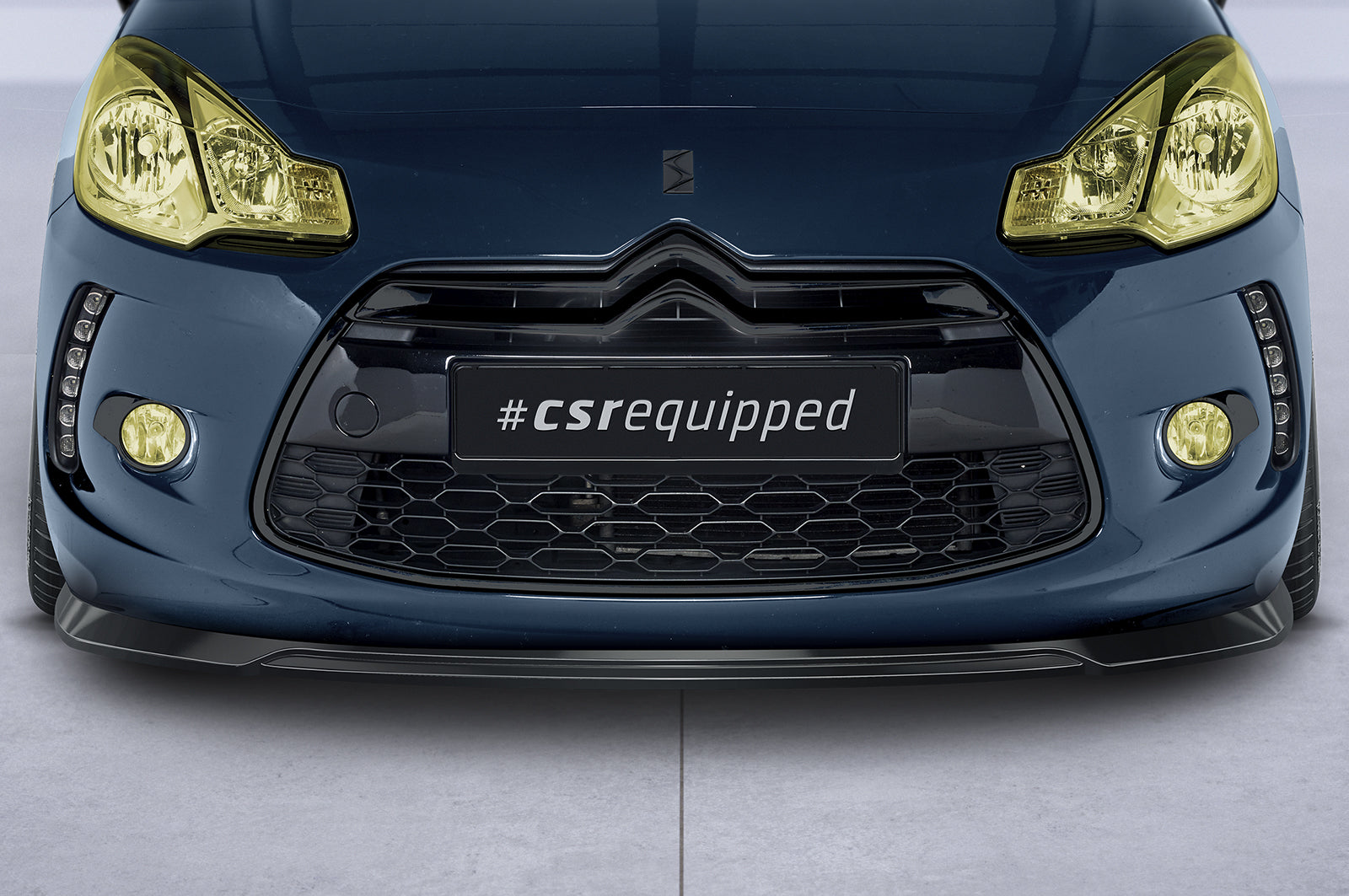 CSR Frontspoiler | Cup-Spoilerlippe mit ABE für Citroen DS3 CSL518-G Glossy schwarz Hochglanz (keine Lackierung erforderlich)