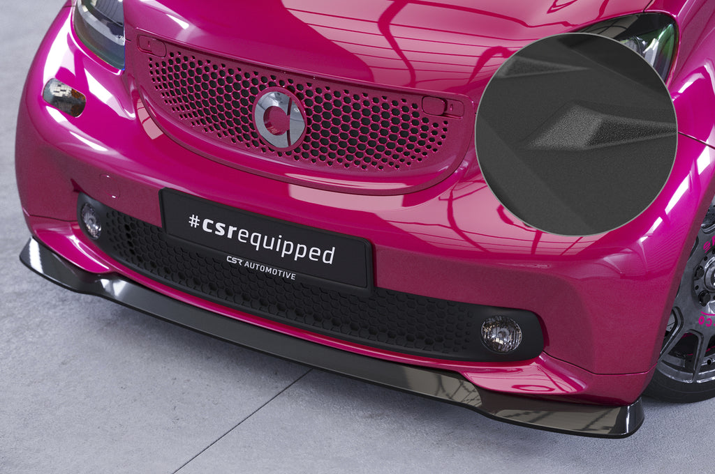 CSR Frontspoiler | Cup-Spoilerlippe mit ABE für Smart fortwo 453 CSL519-S Strukturiert schwarz matt (keine Lackierung erforderlich)