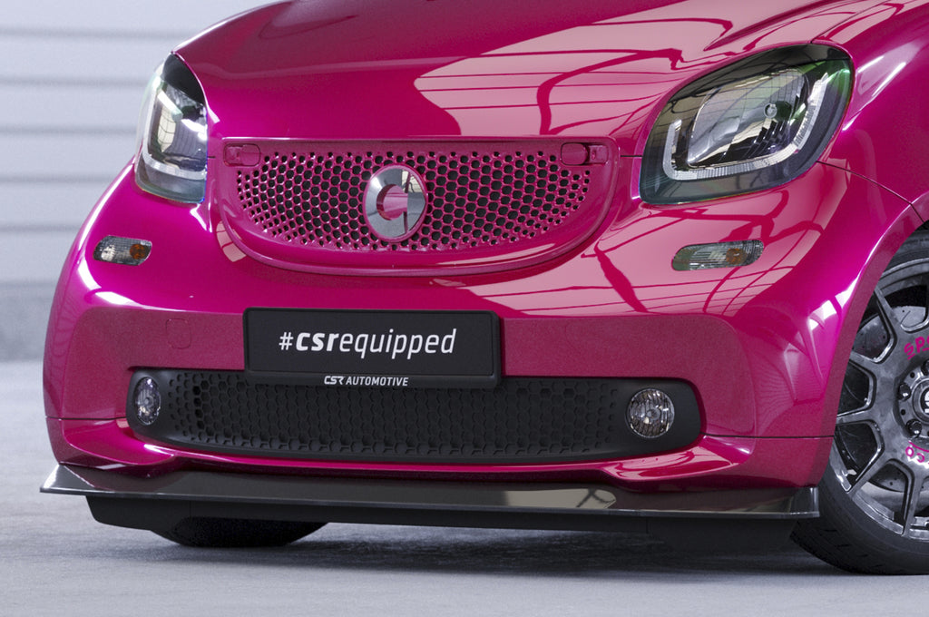 CSR Frontspoiler | Cup-Spoilerlippe mit ABE für Smart fortwo 453 CSL519-G Glossy schwarz Hochglanz (keine Lackierung erforderlich)