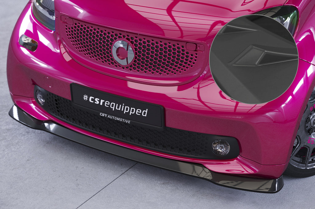 CSR Frontspoiler | Cup-Spoilerlippe mit ABE für Smart fortwo 453 CSL519-L Unlackiert roh (Lackierung erforderlich)