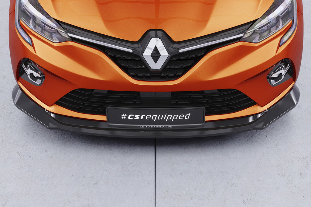 CSR Frontspoiler | Cup-Spoilerlippe mit ABE für Renault Clio V CSL520-C Carbon Look Hochglanz (keine Lackierung erforderlich)
