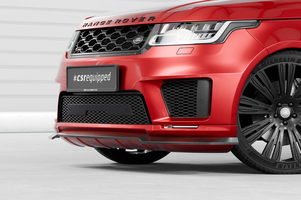 CSR Frontspoiler | Cup-Spoilerlippe mit ABE für Land Rover Range Rover Sport (L494) CSL521-C Carbon Look Hochglanz (keine Lackierung erforderlich)
