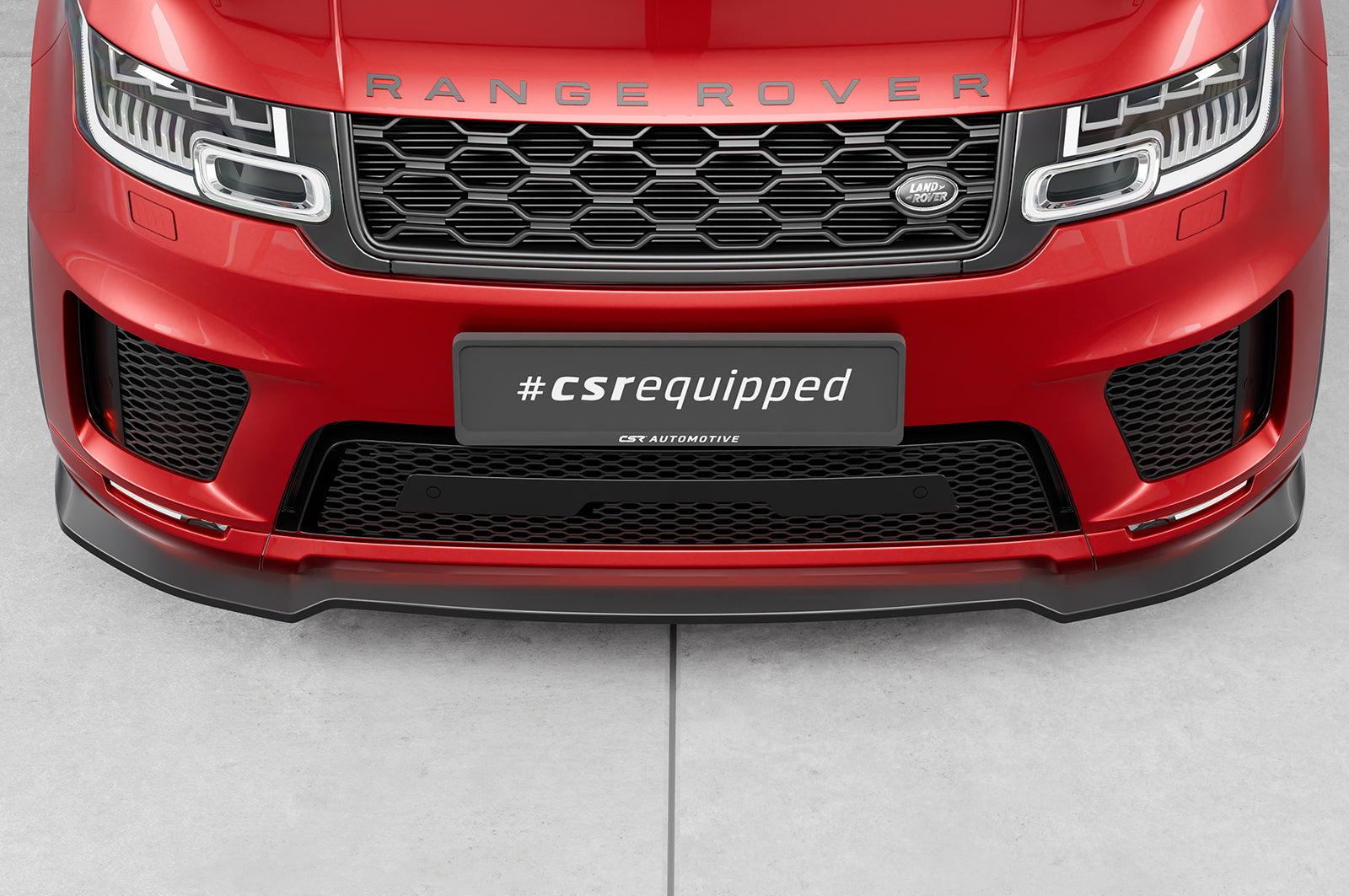 CSR Frontspoiler | Cup-Spoilerlippe mit ABE für Land Rover Range Rover Sport (L494) CSL521-G Glossy schwarz Hochglanz (keine Lackierung erforderlich)