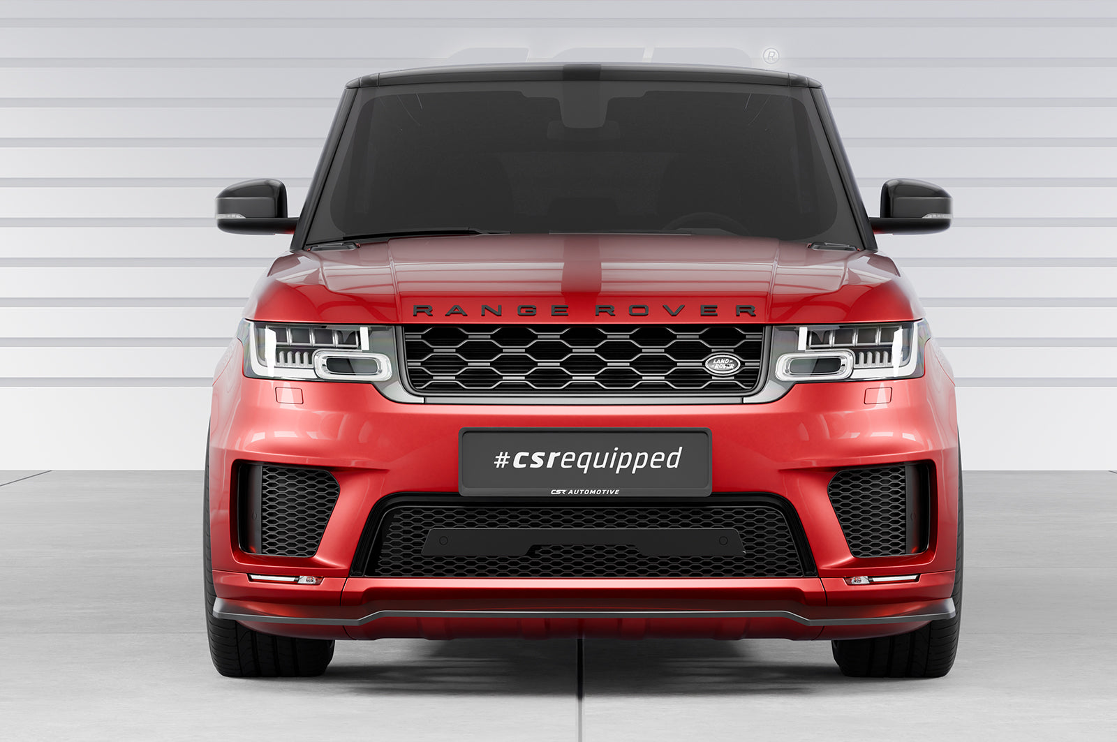 CSR Frontspoiler | Cup-Spoilerlippe mit ABE für Land Rover Range Rover Sport (L494) CSL521-G Glossy schwarz Hochglanz (keine Lackierung erforderlich)