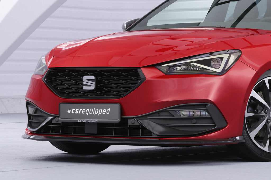 CSR Frontspoiler | Cup-Spoilerlippe mit ABE für Seat Leon 4 (Typ KL) CSL523-S Strukturiert schwarz matt (keine Lackierung erforderlich)