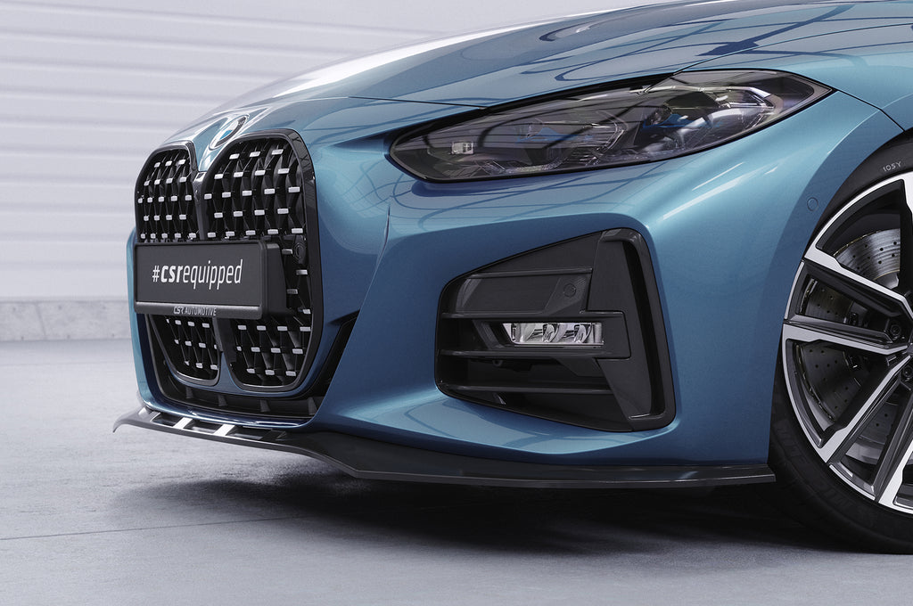 CSR Frontspoiler | Cup-Spoilerlippe mit ABE für BMW 4er (G22/G23) M-Paket und M440 CSL524-S Strukturiert schwarz matt (keine Lackierung erforderlich)