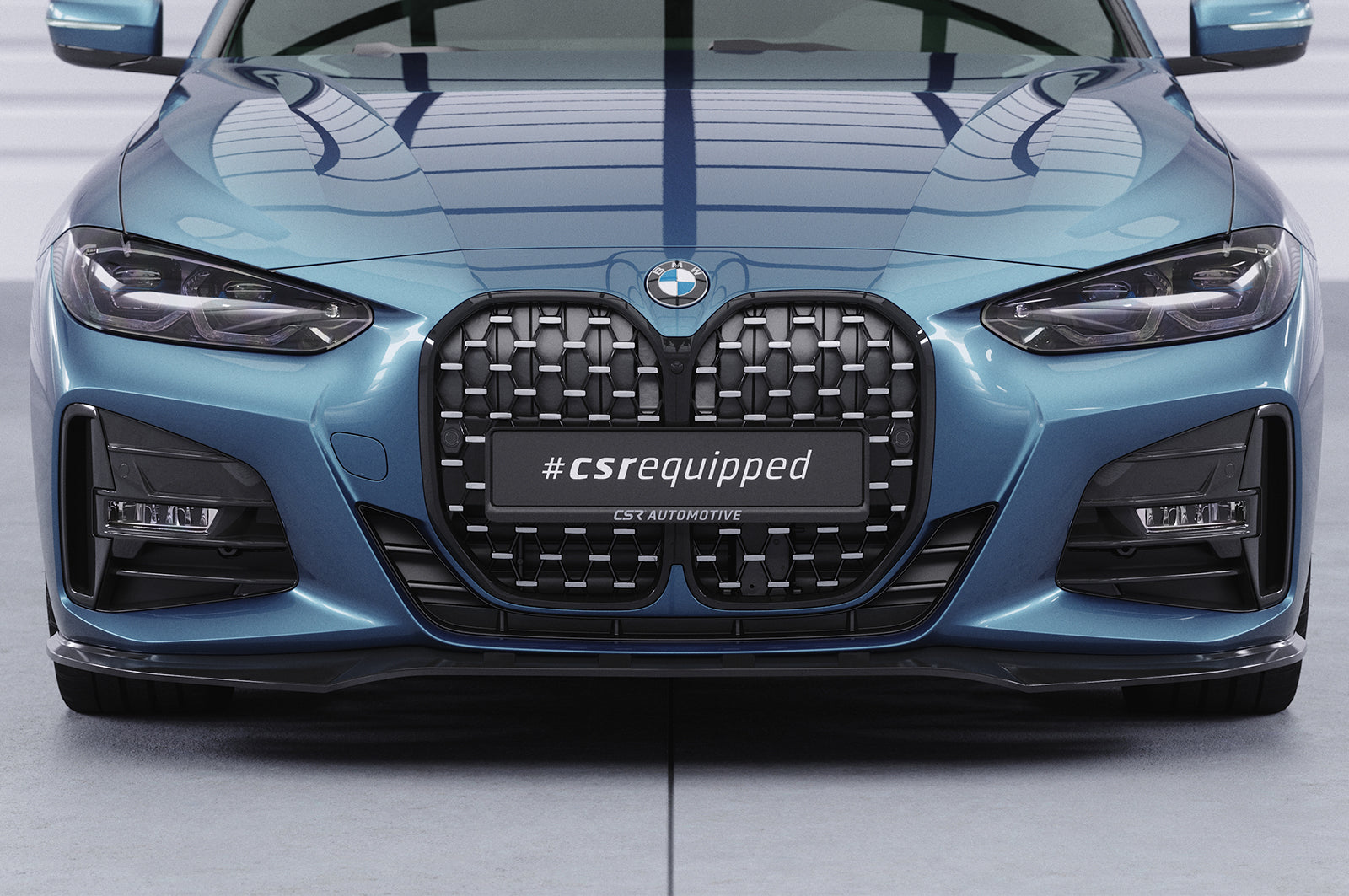CSR Frontspoiler | Cup-Spoilerlippe mit ABE für BMW 4er (G22/G23) M-Paket und M440 CSL524-S Strukturiert schwarz matt (keine Lackierung erforderlich)