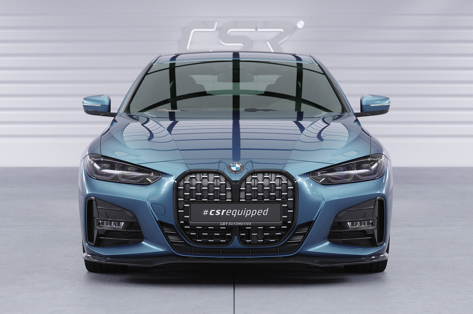 CSR Frontspoiler | Cup-Spoilerlippe mit ABE für BMW 4er (G22/G23) M-Paket und M440 CSL524-C Carbon Look Hochglanz (keine Lackierung erforderlich)