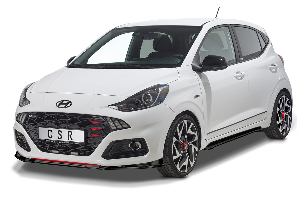 CSR Frontspoiler | Cup-Spoilerlippe mit ABE für Hyundai i10 (3. Gen) N-Line CSL525-C Carbon Look Hochglanz (keine Lackierung erforderlich)