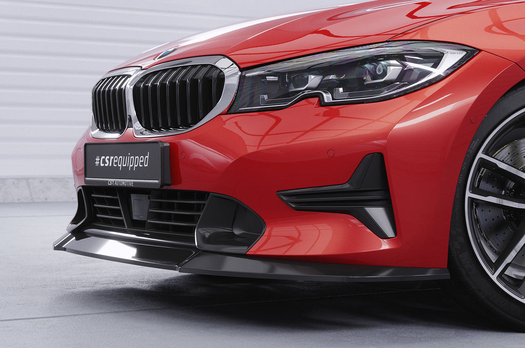 CSR Frontspoiler | Cup-Spoilerlippe mit ABE für BMW 3er (G20/G21) Limousine und Touring CSL526-S Strukturiert schwarz matt (keine Lackierung erforderlich)