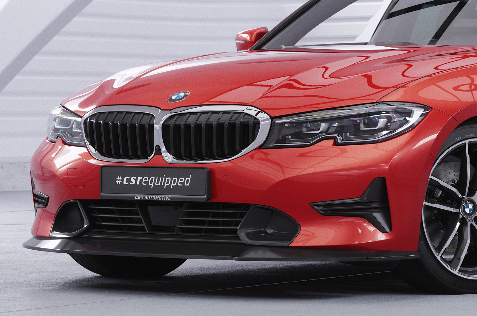 CSR Frontspoiler | Cup-Spoilerlippe mit ABE für BMW 3er (G20/G21) Limousine und Touring CSL526-S Strukturiert schwarz matt (keine Lackierung erforderlich)
