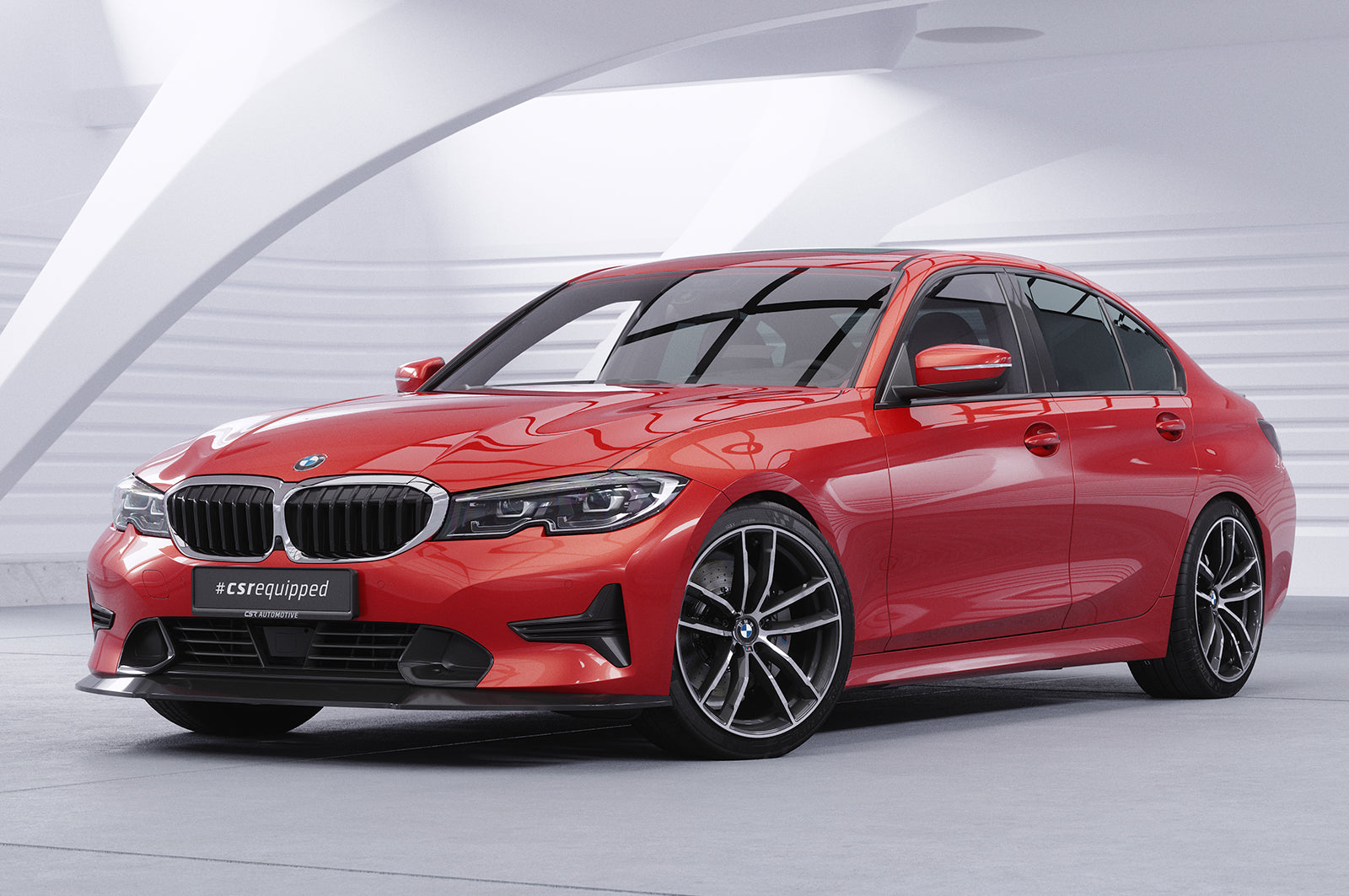CSR Frontspoiler | Cup-Spoilerlippe mit ABE für BMW 3er (G20/G21) Limousine und Touring CSL526-S Strukturiert schwarz matt (keine Lackierung erforderlich)