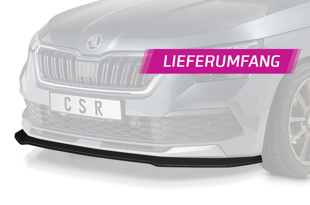 CSR Frontspoiler | Cup-Spoilerlippe mit ABE für Skoda Kamiq CSL527-L Unlackiert roh (Lackierung erforderlich)