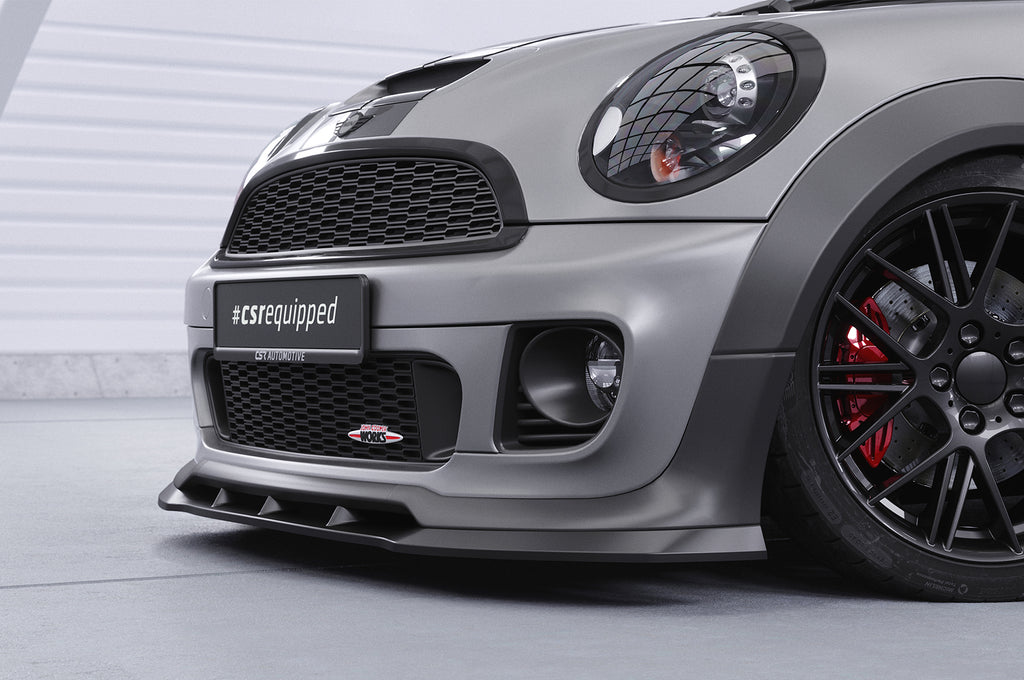 CSR Frontspoiler | Cup-Spoilerlippe mit ABE für Mini Cooper Coupe JCW (R58/R59) CSL529-L Unlackiert roh (Lackierung erforderlich)