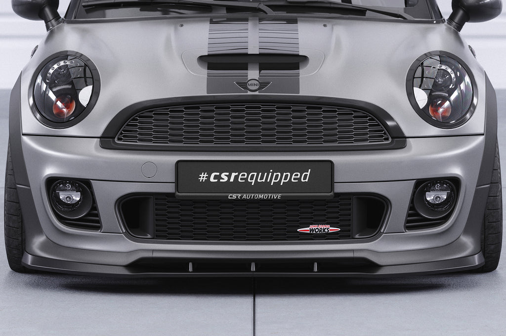 CSR Frontspoiler | Cup-Spoilerlippe mit ABE für Mini Cooper Coupe JCW (R58/R59) CSL529-L Unlackiert roh (Lackierung erforderlich)
