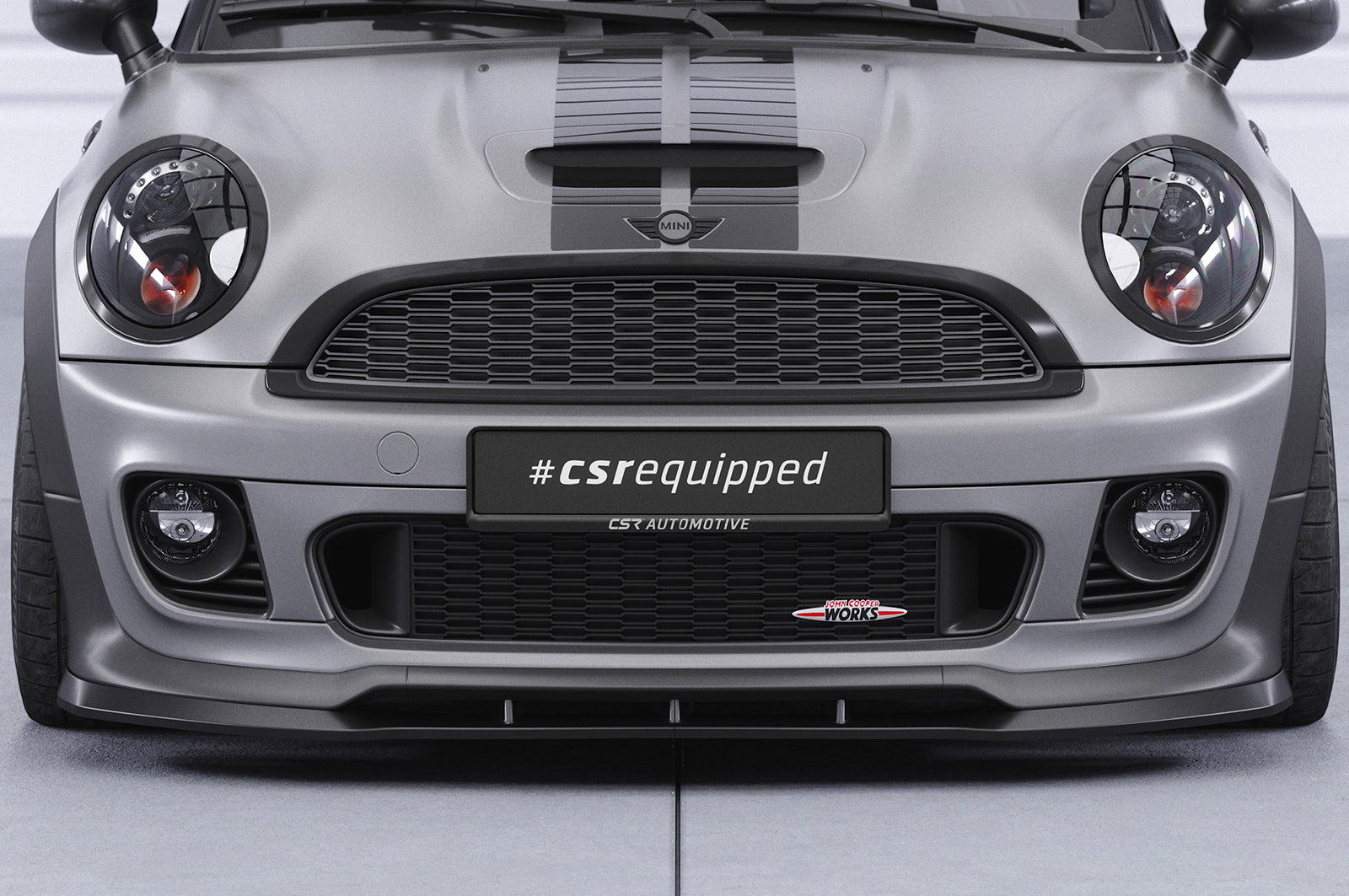CSR Frontspoiler | Cup-Spoilerlippe mit ABE für Mini Cooper Coupe JCW (R58/R59) CSL529-L Unlackiert roh (Lackierung erforderlich)