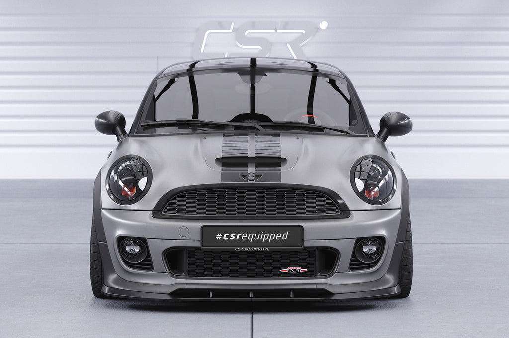 CSR Frontspoiler | Cup-Spoilerlippe mit ABE für Mini Cooper Coupe JCW (R58/R59) CSL529-L Unlackiert roh (Lackierung erforderlich)