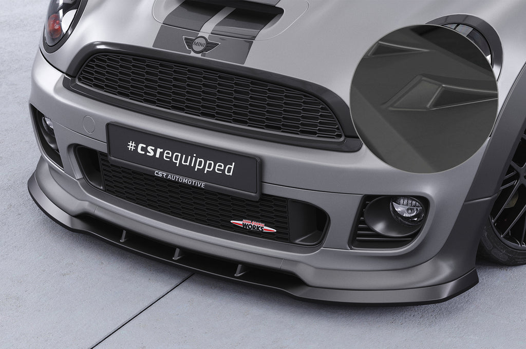 CSR Frontspoiler | Cup-Spoilerlippe mit ABE für Mini Cooper Coupe JCW (R58/R59) CSL529-L Unlackiert roh (Lackierung erforderlich)