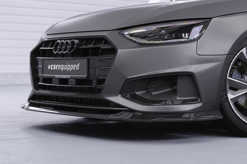 CSR Frontspoiler | Cup-Spoilerlippe mit ABE für Audi A4 B9 (Typ 8W) CSL530-L Unlackiert roh (Lackierung erforderlich)