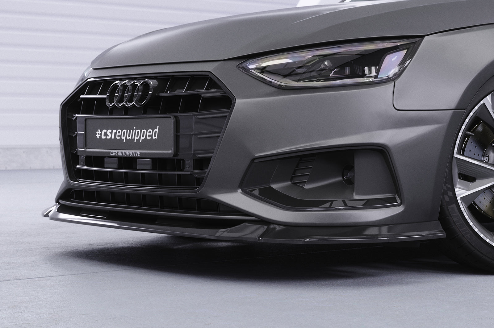 CSR Frontspoiler | Cup-Spoilerlippe mit ABE für Audi A4 B9 (Typ 8W) CSL530-L Unlackiert roh (Lackierung erforderlich)