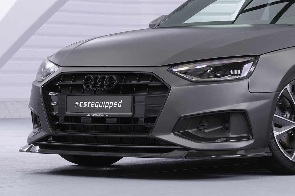 CSR Frontspoiler | Cup-Spoilerlippe mit ABE für Audi A4 B9 (Typ 8W) CSL530-L Unlackiert roh (Lackierung erforderlich)