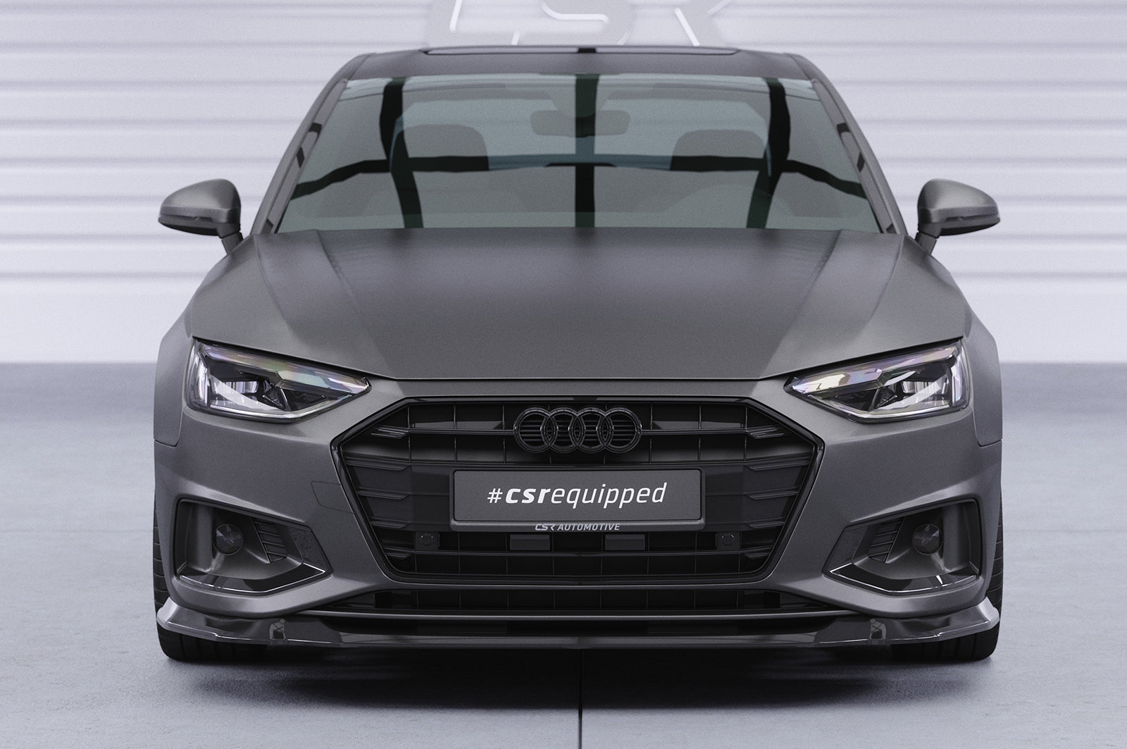 CSR Frontspoiler | Cup-Spoilerlippe mit ABE für Audi A4 B9 (Typ 8W) CSL530-L Unlackiert roh (Lackierung erforderlich)