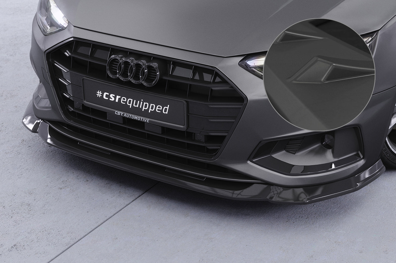 CSR Frontspoiler | Cup-Spoilerlippe mit ABE für Audi A4 B9 (Typ 8W) CSL530-L Unlackiert roh (Lackierung erforderlich)