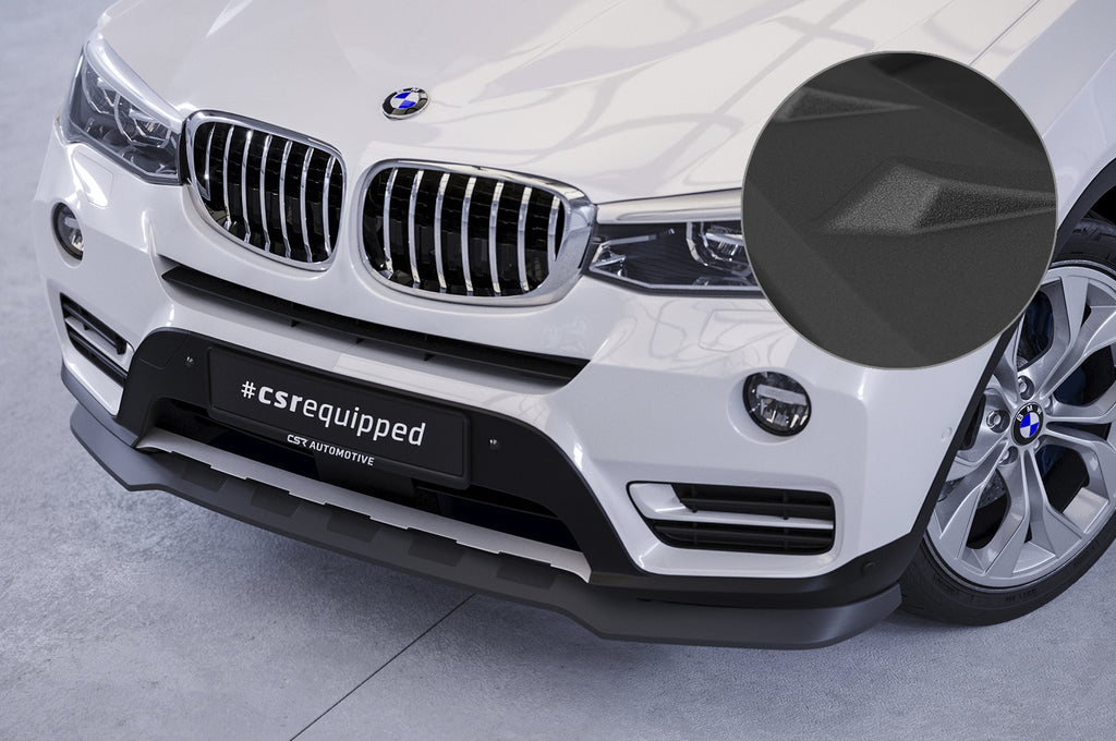CSR Frontspoiler | Cup-Spoilerlippe mit ABE für BMW X3 (F25) LCI CSL532-S Strukturiert schwarz matt (keine Lackierung erforderlich)